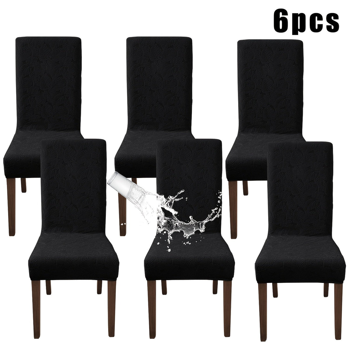Stretch Dining Chair Covers Set of 4/6 - Plant Print Slipcovers for Dining Room Kitchen Chairs, Elastic Parsons Chair Protector, Home Decor