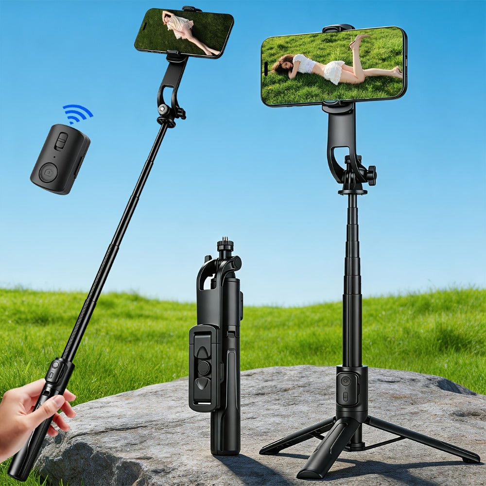 40 Inch Bluetooth Selfie Stick Tripod with Wireless Remote & 360° Rotation – 2-in-1 Extendable Phone Stand Compatible with iPhone 16 15 14 13 12 11 Android Smartphones for Vlog Travel Photography