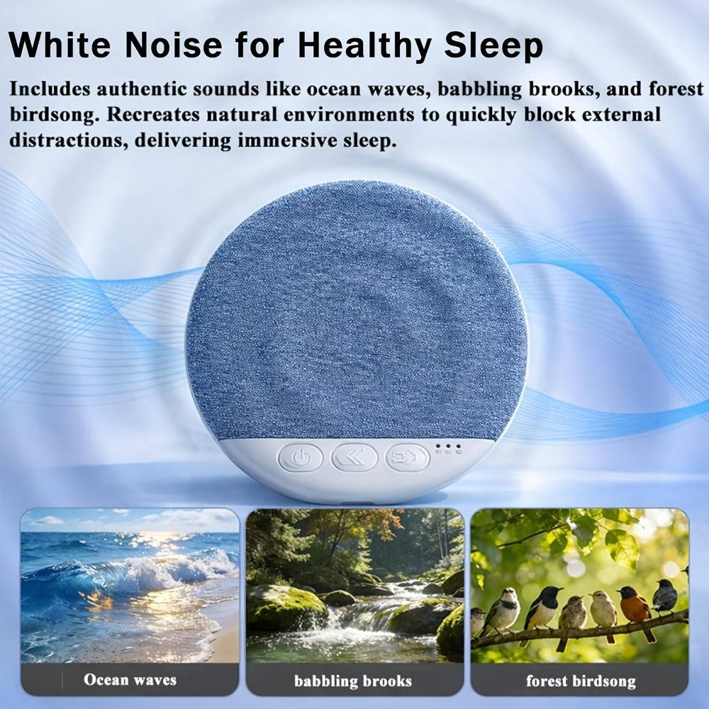 Sleep Pillow Speaker Wireless White Noise Machine with Rain Ocean Sounds, 2-Pack Lightweight 49g Sleep Headphones, 7-Day Battery Life, Auto Shut-Off Timer for Better Sleep