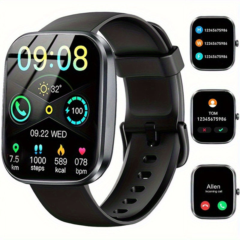 112 Sport Modes Smartwatch 1.91 Inch Large Screen Wireless Calling Calorie Sleep Monitor Heart Rate Blood Oxygen Watch Dial Notifications Multifunctional Fitness Tracker Android iPhone Men Women Holiday Gift Pink Black Blue Purple