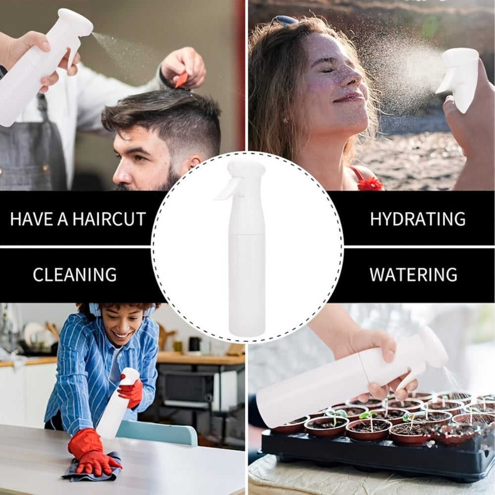 Fine Mist Spray Bottle 300ml Frosted Anti-Slip BPA Free Barber Hair Spray Water Bottle for Curly Hair Styling Salon Skincare Plant Misting Gardening Gradient Color Professional Spray Bottle