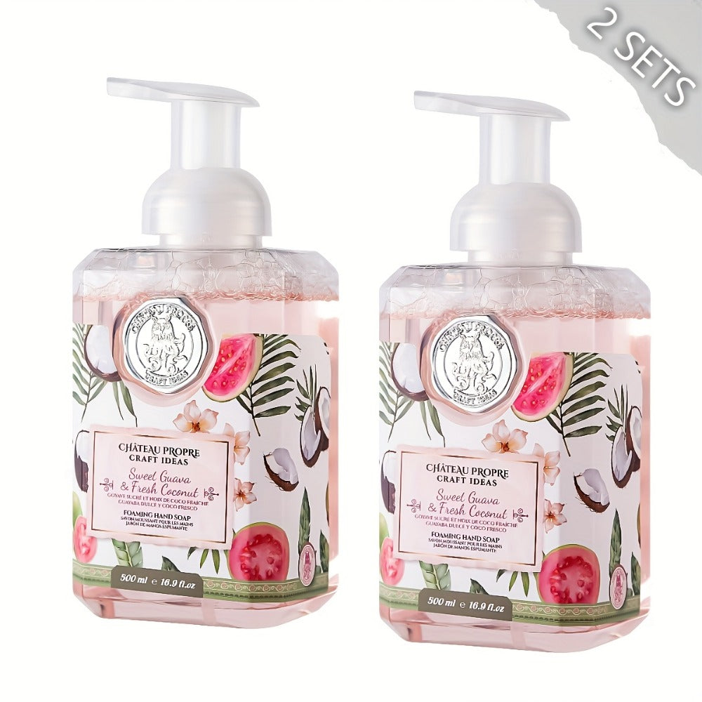Foaming Hand Soap 500ml Moisturizing Gentle Foam Soap 8 Scents Vanilla Coconut Citrus Floral Fruity Deeply Hydrating Soft Hands All Skin Types Bathroom Kitchen Bedroom Office 1PC 2PCS Value Pack