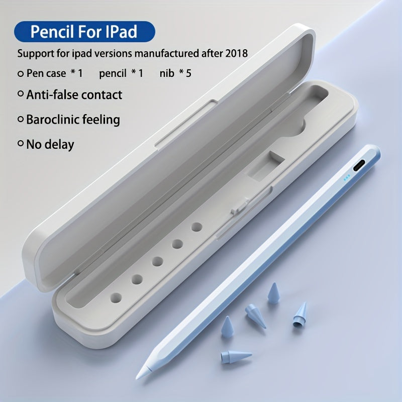 iPad Stylus Pencil with Magnetic Storage | Active Capacitive Pen Compatible with iPad Air 3/4/5, iPad 6/7/8/9/10, Mini 5/6, iPad Pro 11/12.9 Inch (2018-2024), Multi-Color, Palm Rejection, Gift for Kids Girls Boys