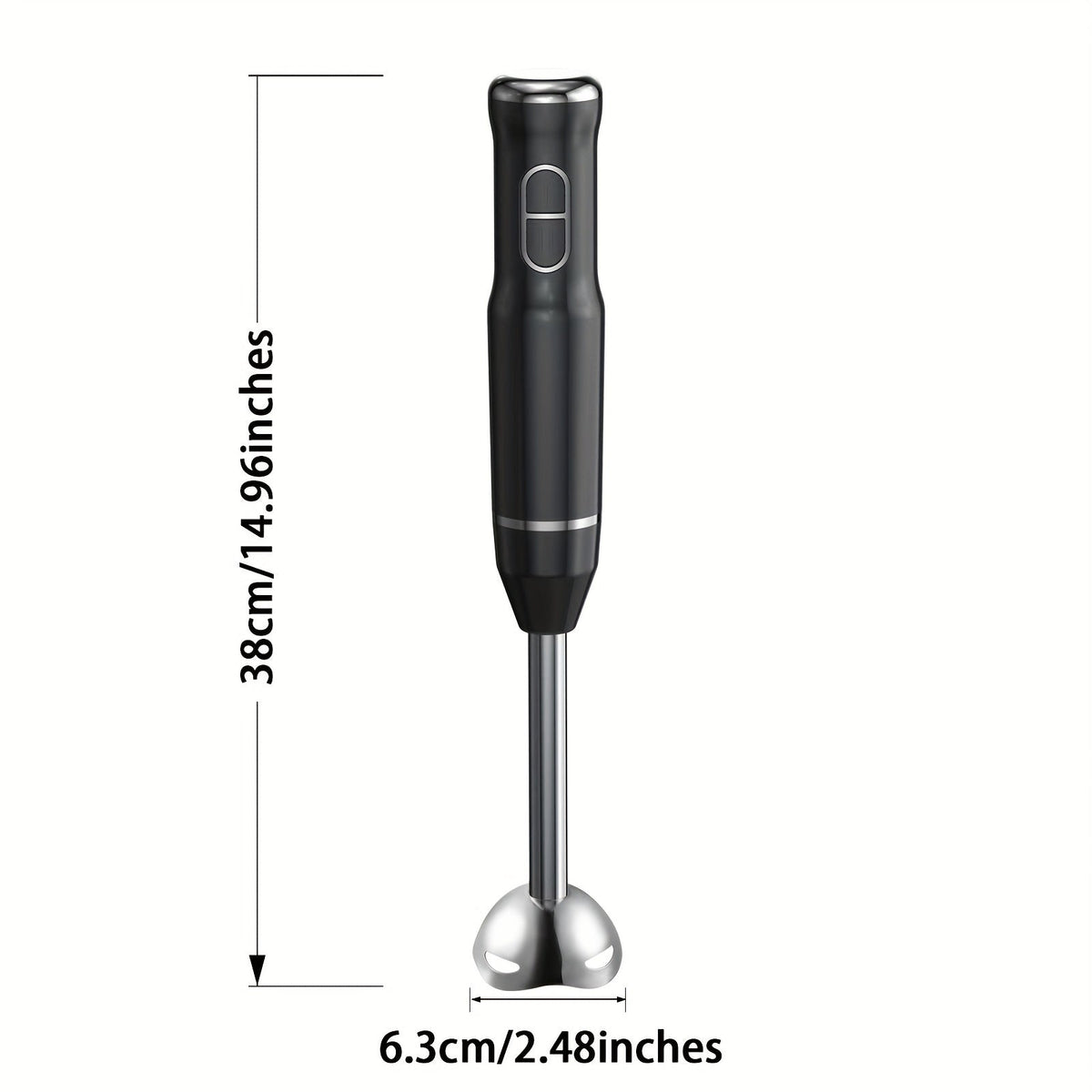 Immersion Blender 400W with Turbo Mode - Handheld Stick Blender with 304 Stainless Steel Blades, 2-Speed Electric Hand Blender, Detachable Shaft, Portable Immersion Mixer for Soups, Smoothies & Baby Food