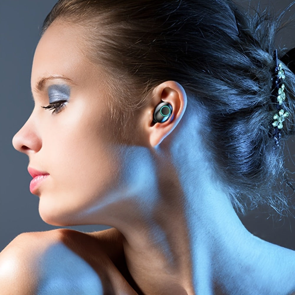 Anime Design Wireless Earbuds with Digital Display, Bluetooth 5.4 HiFi HD Stereo Noise Cancelling, USB-C Charging, App & Volume Control, Mirror Fashion Look, Comfortable Fit for Adults, Gift Idea