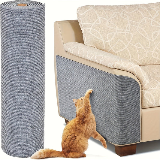 Cat Scratch Pad Self-Adhesive - Durable Cat Scratching Board for Sofa and Wall Protection, Anti-Scratch Furniture Protector Sticker for Indoor Cats, Long-Lasting Sisal Texture, Available in Dark Gray, Black, Light Grey