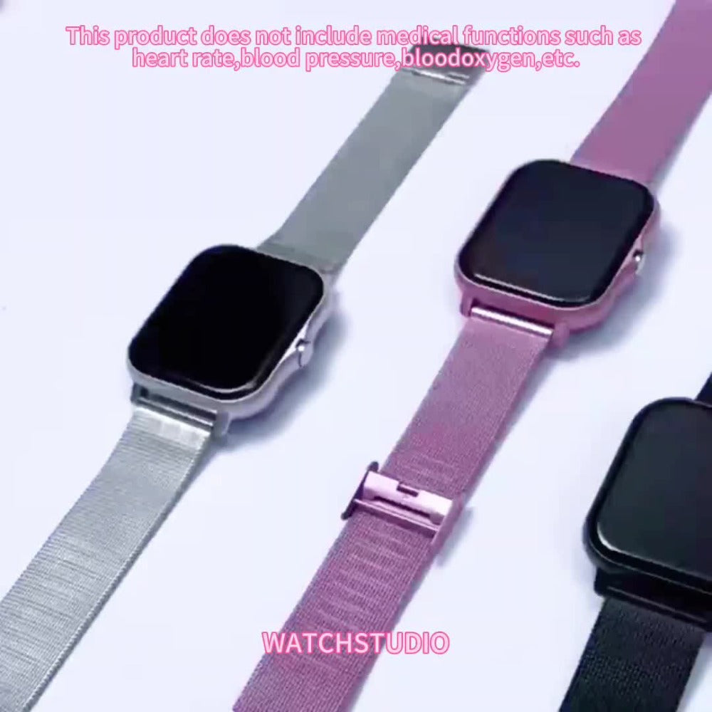 Navigation Smartwatch 1.83" Bluetooth 5.0 – Wireless Calling, Email Display, Location Navigation, Remote Camera, Music Player, Fitness Tracker – Unisex Gift Watch Black Pink Silver Gold