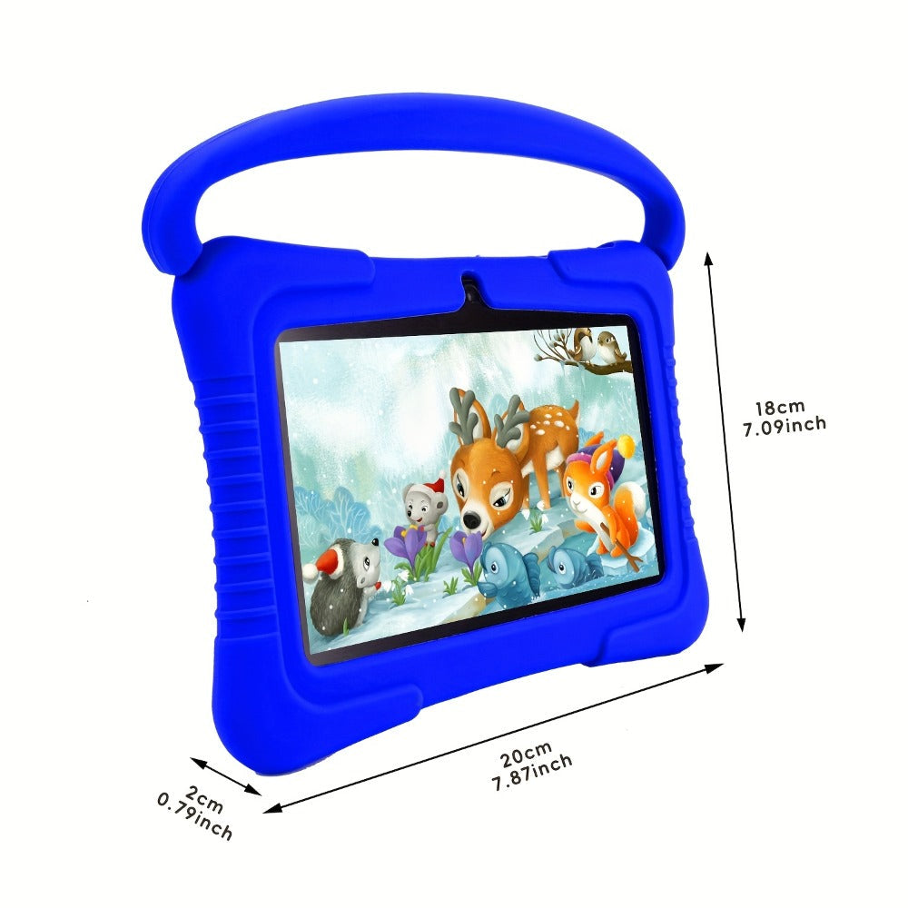 Kids Tablet 7 Inch Android with Parental Controls, Dual Camera & Silicone Case – 2GB RAM, 16/32GB Storage, WiFi, Eye Protection Screen, Educational Gift for Boys & Girls Ages 3-10