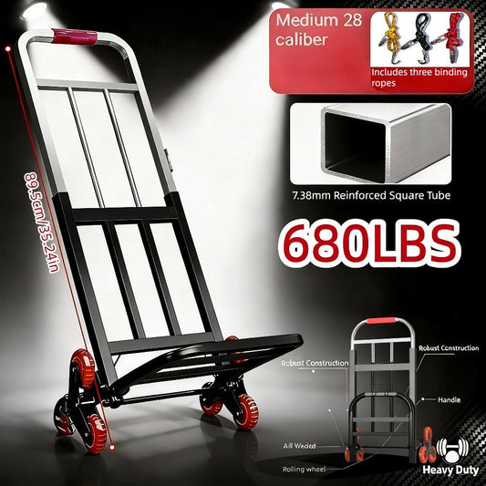 Folding Hand Truck with Stair-Climbing Wheels, 220, 450 or 680 lb Models