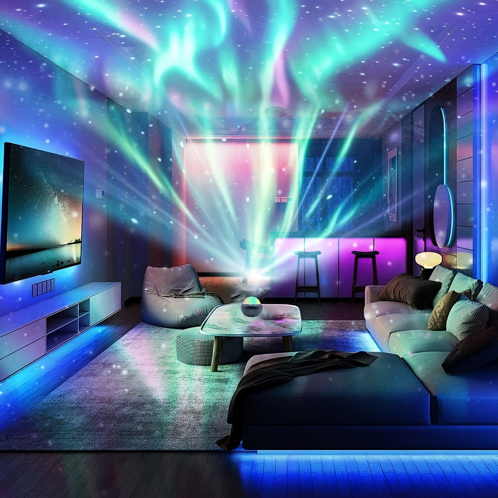 Aurora Magic Ball Light USB Plug-In with Remote – Color Rotating Aurora Borealis Effect Night Light for Bedroom, Living Room & Party Atmosphere Decor