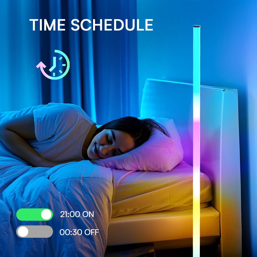 RGB Tube Light with Stand – Smart App & Remote Control, Music Sync Color Changing, Timing, USB Powered for DJ Lighting, Photography, Dance Club, Game Room & Festival (1 or 2 Pack)