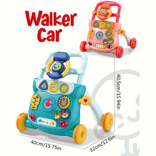 Musical Baby Push Walker with Activity Center for Sit-and-Stand Play