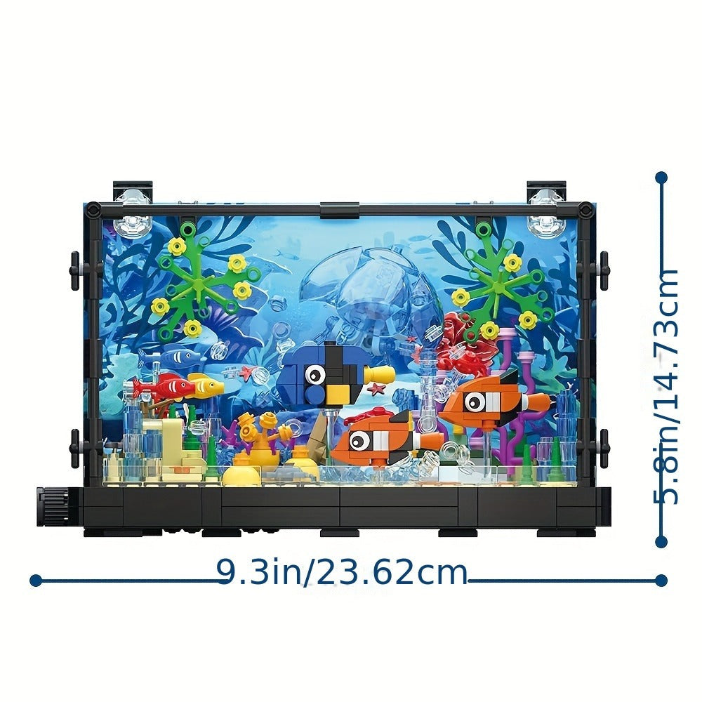 LED Aquarium Building Block Model, Jellyfish Fish Tank RB0049