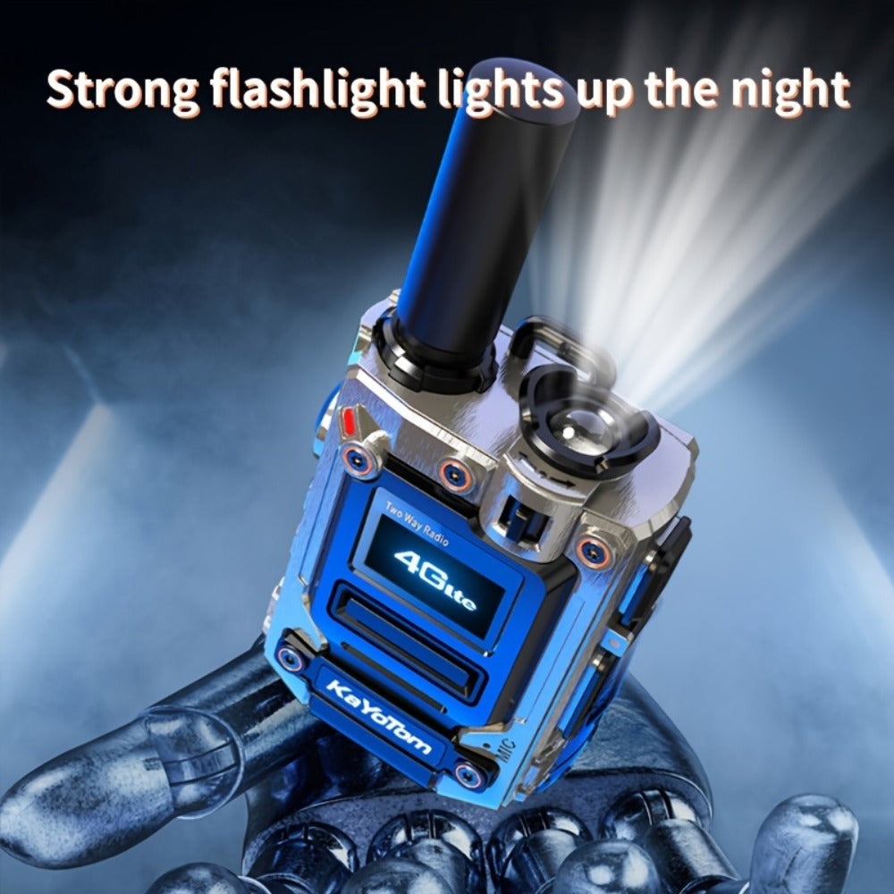 Kayotom K300S 4G Global Walkie Talkie Unlimited Range, No Monthly Fee Two Way Radio, UHF 400-480MHz Long Battery Life, Dustproof Shockproof Handheld Transceiver for Outdoor Group Remote Coordination