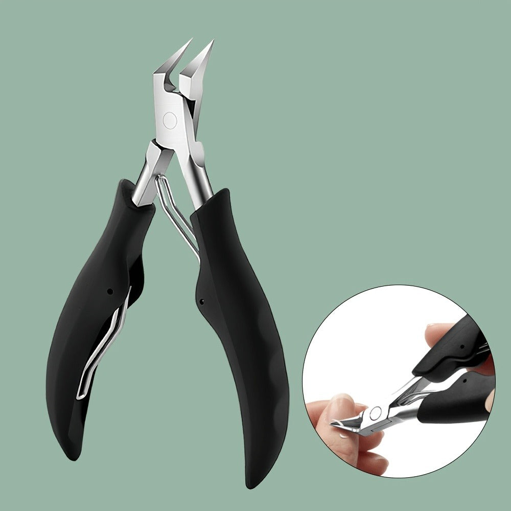 Toenail Clippers Set 7pcs Heavy Duty Wide Jaw — Professional Stainless Steel Pedicure Kit for Thick & Ingrown Toenails, Ergonomic Foot Care Tools for Men Seniors Adults Home Use