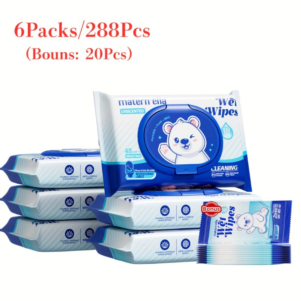 Flushable Wet Wipes for Adults with Probiotics – Plant-Based Fibers, Fragrance Free, Sewer Safe, Soft & Thick Disposable Butt Wipes, Travel & Camping Must-Have, for Incontinence & Personal Care (3/5/6/8 Packs)