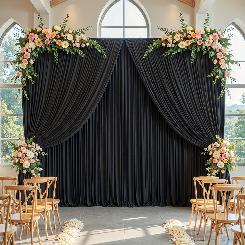 4-Pack 5x10ft Elegant Spandex Photography Backdrop | Wear-Resistant, Wrinkle-Free, Soft & Opaque Party Decoration Banners for Weddings, Birthdays, Stages, Exhibitions & Events