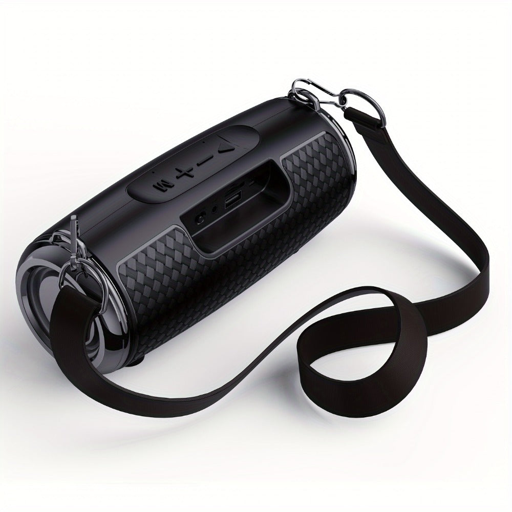 3D Surround Sound Bluetooth Speaker with Subwoofer BCUOZ, Portable Wireless Bass Speaker TWS Stereo, Hands-Free Calling, FM Radio, AUX USB Input, Deep Bass Compact Speaker for Home Outdoor Travel Office