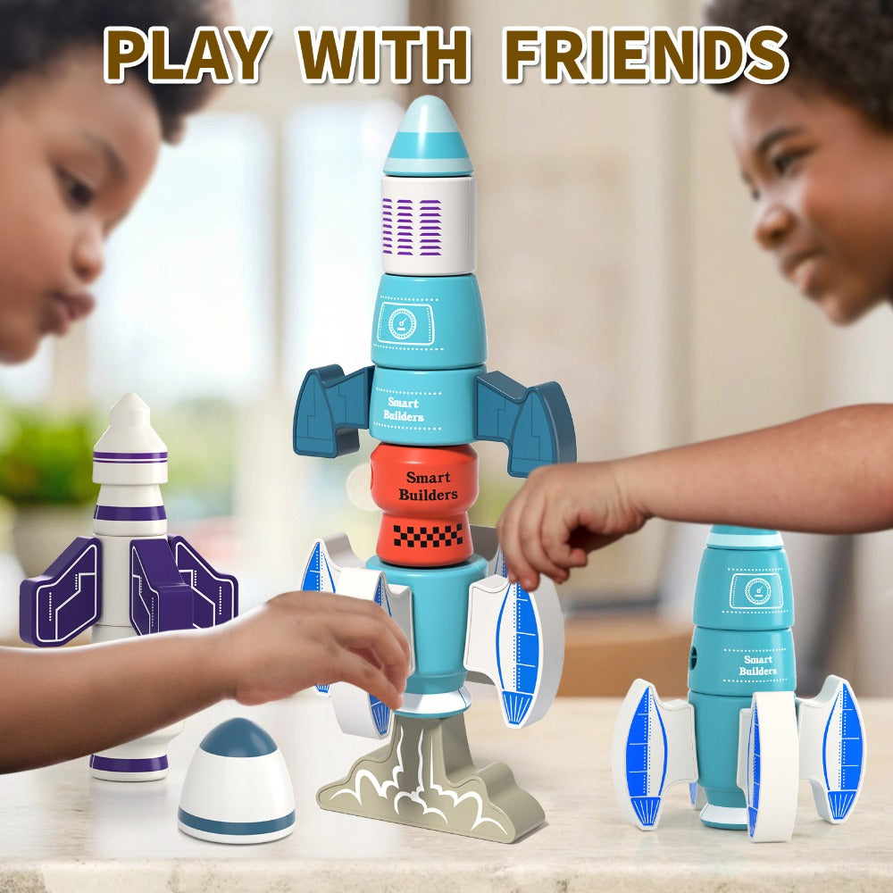 Magnetic Robot Building Toy, 33 Pieces with Storage Box for Kids Ages 3-5