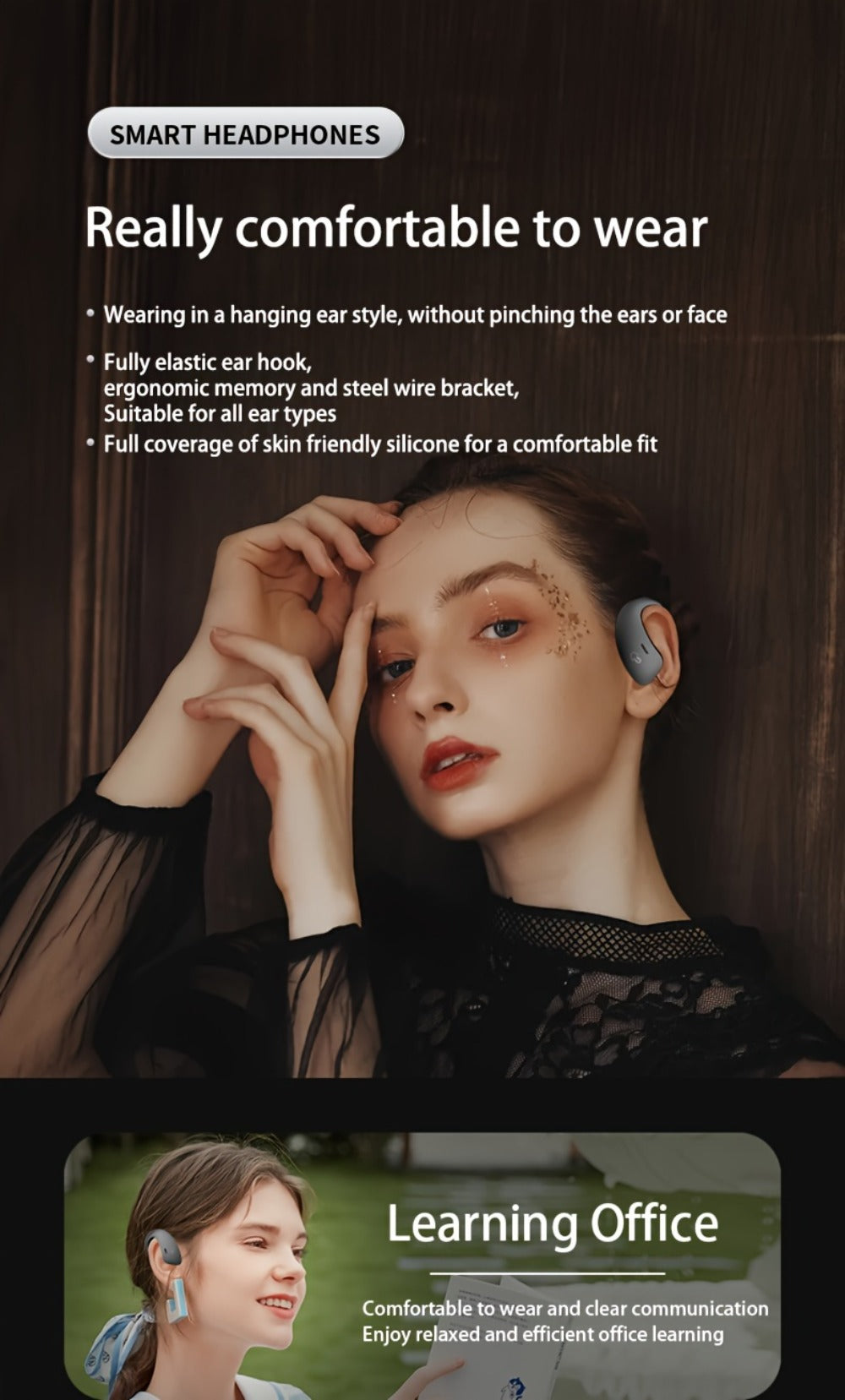 90H Wireless Earphones ENC Noise Cancellation 3D Deep Bass Secure Earhook Sport Running Earbuds Long Battery Life Bluetooth Compatible iOS Android Black White Green