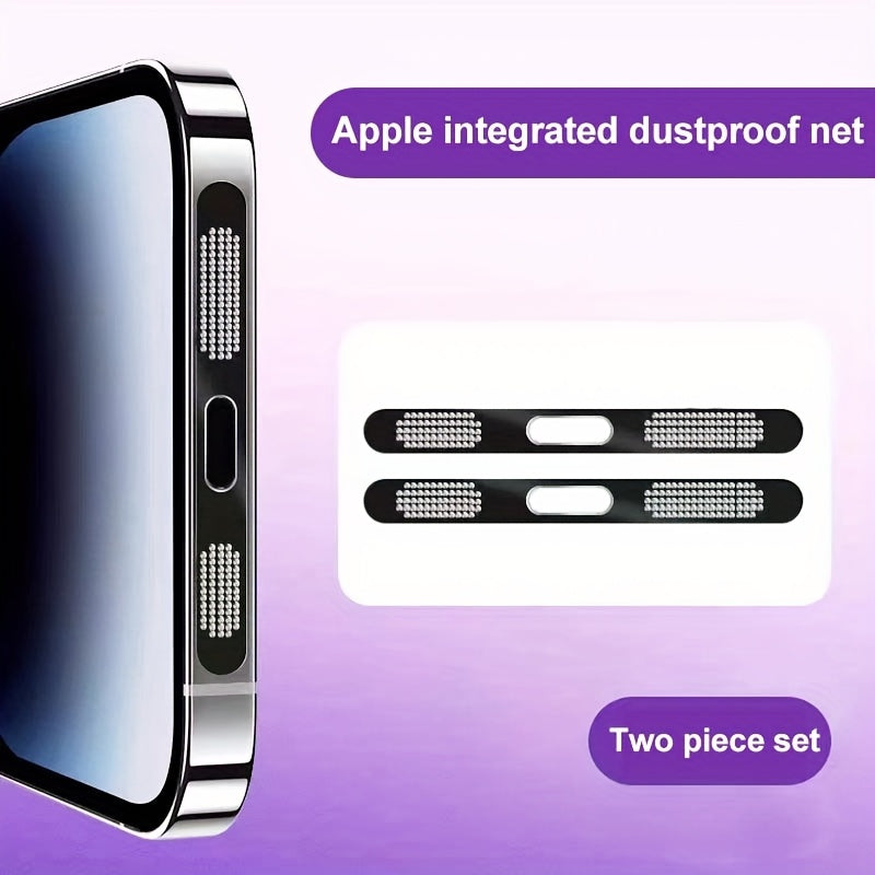 Metal Speaker Dust Mesh for iPhone 2-Pack – Anti-Dust Cover Sticker, Dustproof Mesh Net for Speaker & Earpiece, Multiple Colors, Compatible with iPhone 16 / 15 / 14 / 13 / 12 / 11 Series