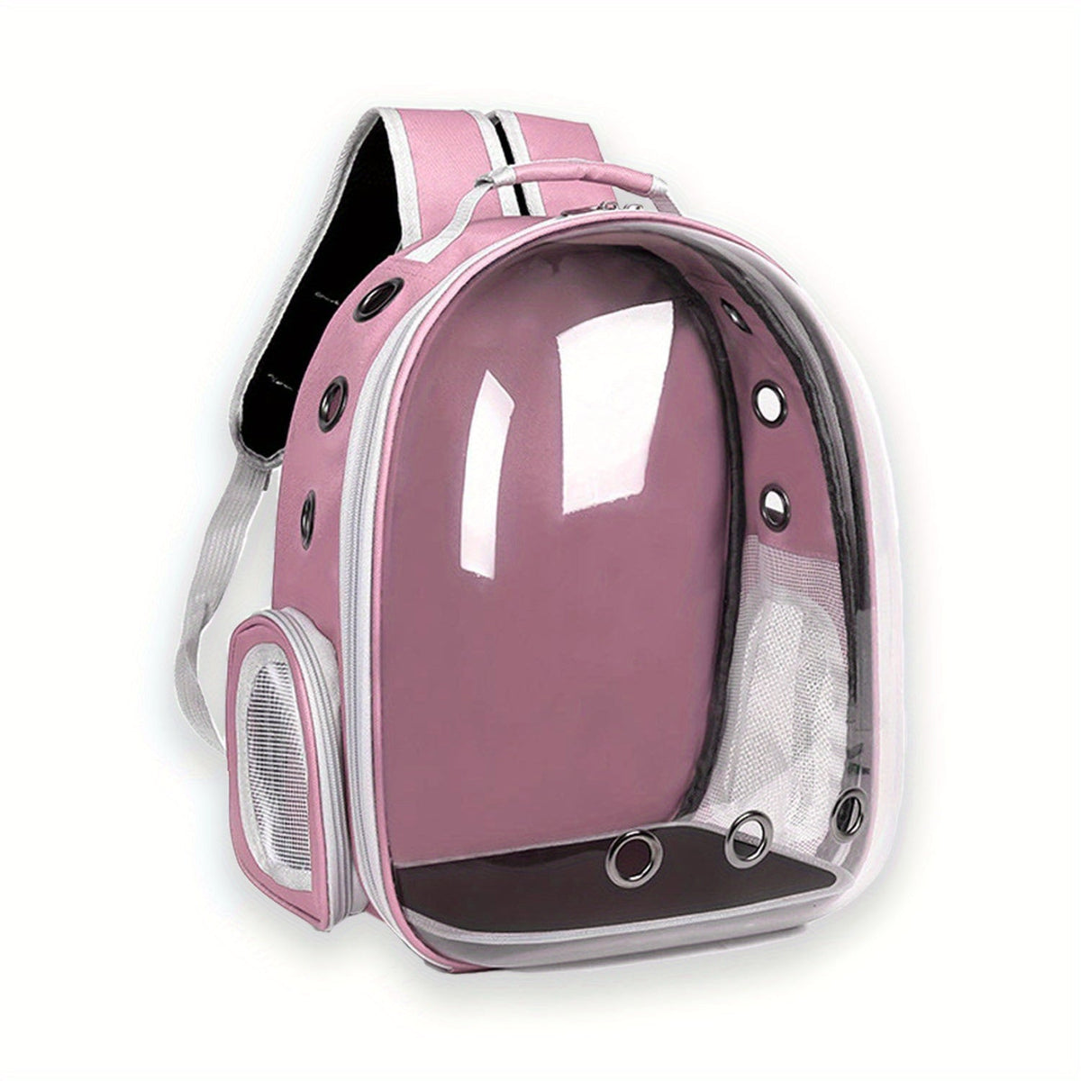 Cat Carrier Backpack Transparent Space Capsule - Portable Breathable Pet Travel Bag for Cats & Small Dogs, Panoramic Window Outdoor Going-Out Backpack with Random Pet Accessories Included