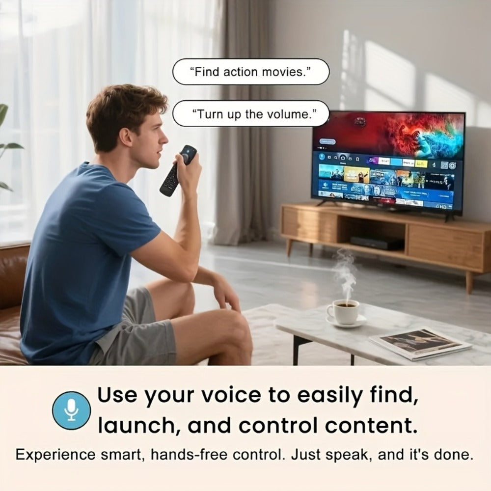 Alexa Voice Remote 6.0 for Fire TV Stick 4K – Backlit Buttons, Ergonomic Compact Design, Universal Smart Home Control, Voice Command, Works with Fire TV Stick, Fire TV Cube & All Fire TV Devices