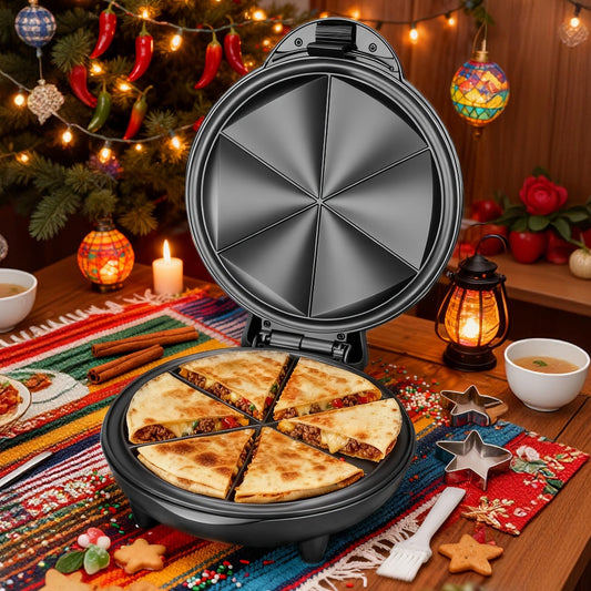 Electric Quesadilla Maker, 9.5-Inch or 12-Inch Black Pizza Maker Option