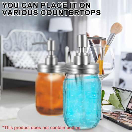 Regular-Mouth Mason Jar Soap Dispenser Pump Lids, 4-Pack with Cuttable Tubes