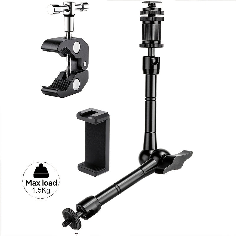 Magic Arm 11 Inch Friction Articulating with Super Clamp – Camera Arm for DSLR, LCD Monitor, LED Light, Photo Studio, Streaming & Outdoor Camping Fishing Mount