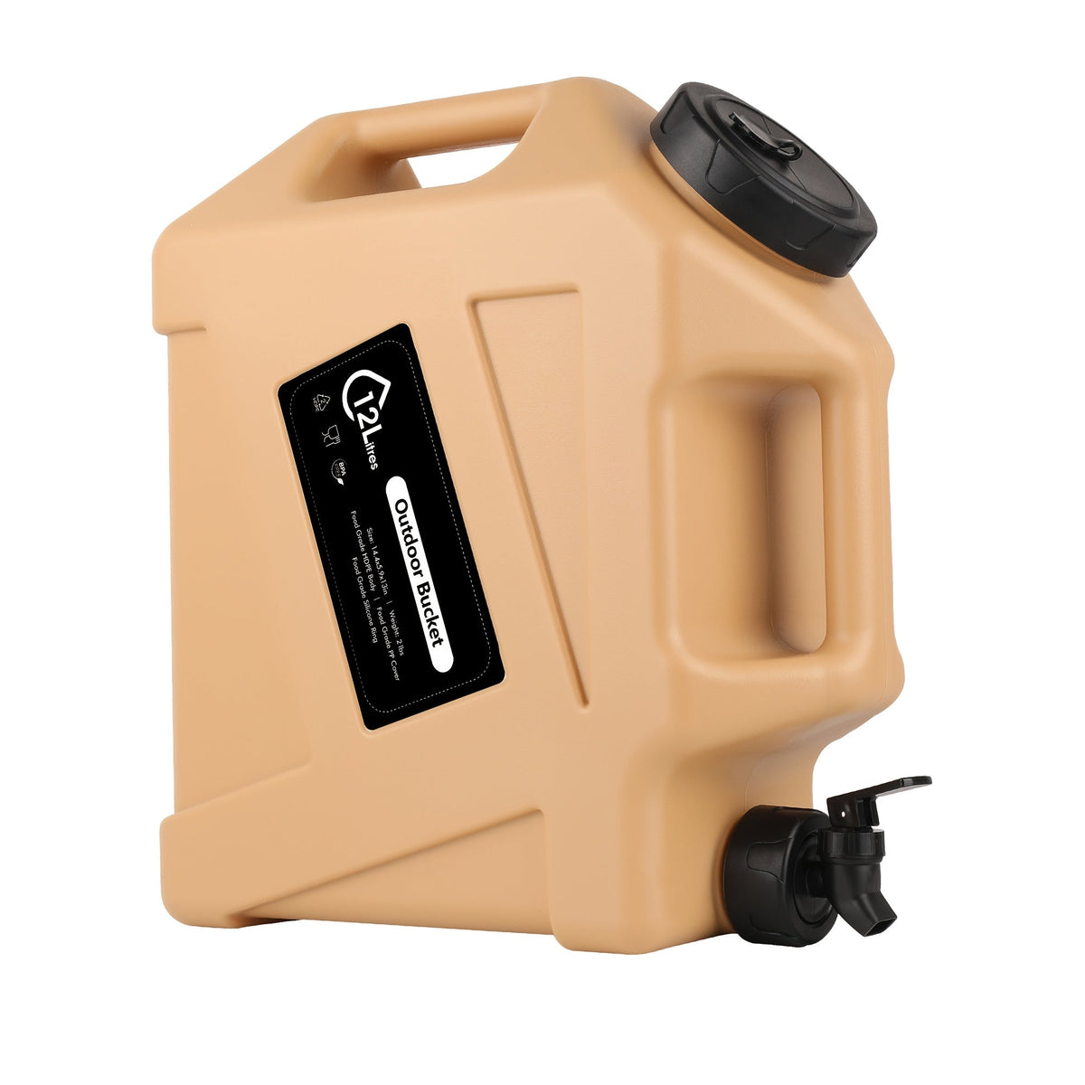 Water Storage Container with Spigot 2 Handles BPA Free PVC Collapsible Water Jug for Camping Outdoor RV Hiking Emergency Survival Portable Water Tank 3.2Gal 5Gal 2.6Gal Multi-Color Options