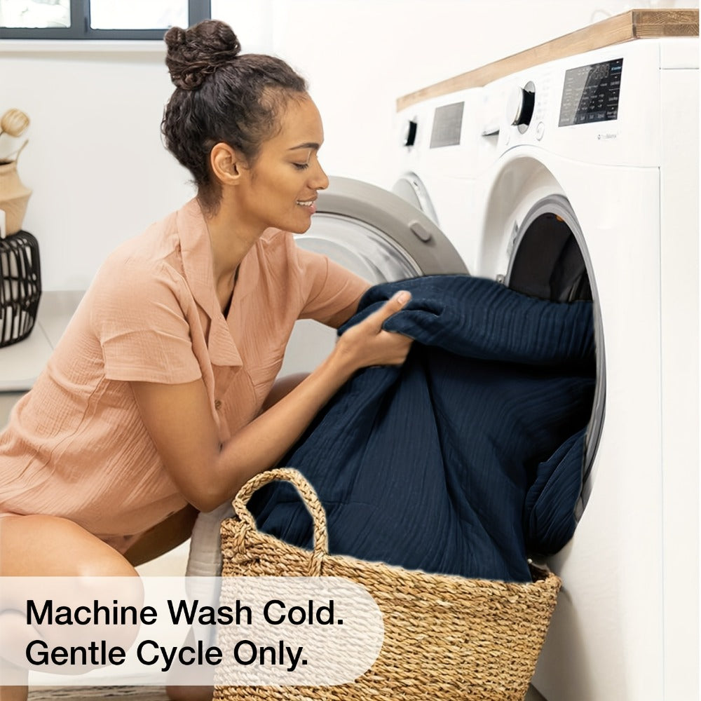 Muslin Blanket 100% Cotton 6-Layer – Breathable Soft Gauze Throw for Couch & Bed, All Season, Machine Washable, 13 Colors, 5 Sizes