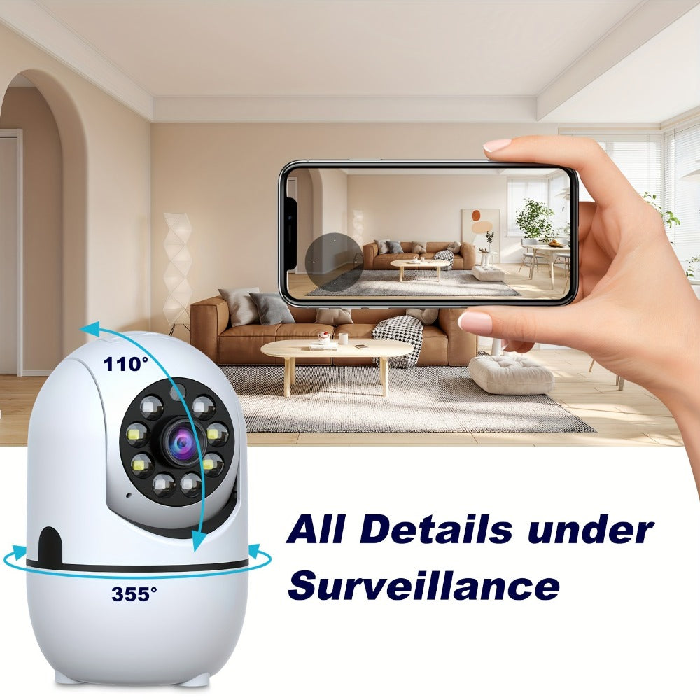 Indoor Security Camera 4 Pack Alexa Compatible 355 Pan Tilt Night Vision Motion Detection Two-Way Talk Baby Pet Monitor Dual Band 2.4G 5GHz WiFi Cloud 256GB SD Card
