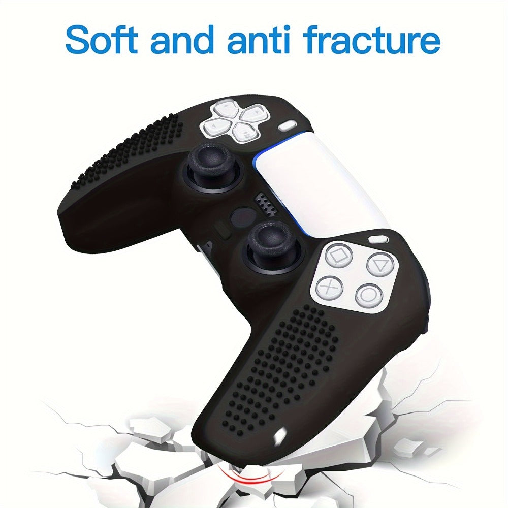 PS5 Controller Silicone Cover with 10 Thumb Grip Caps – Protective Case & Grip Accessories Set for PS5 DualSense Controller, Anti-Slip Skin Cover for PlayStation 5 Controller