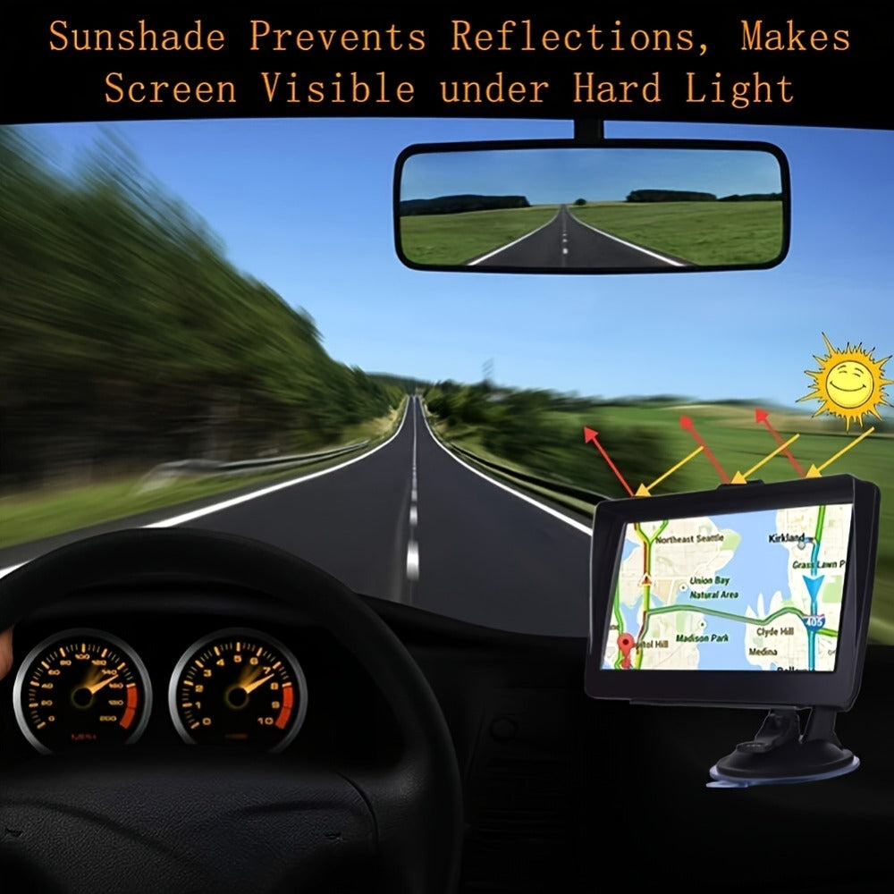 7-Inch GPS Car Navigation System with Touchscreen & RDS Traffic Update – HD Display Android Navigator for Cars & Trucks, Entertainment Features, 256MB+8GB, Wireless Connectivity