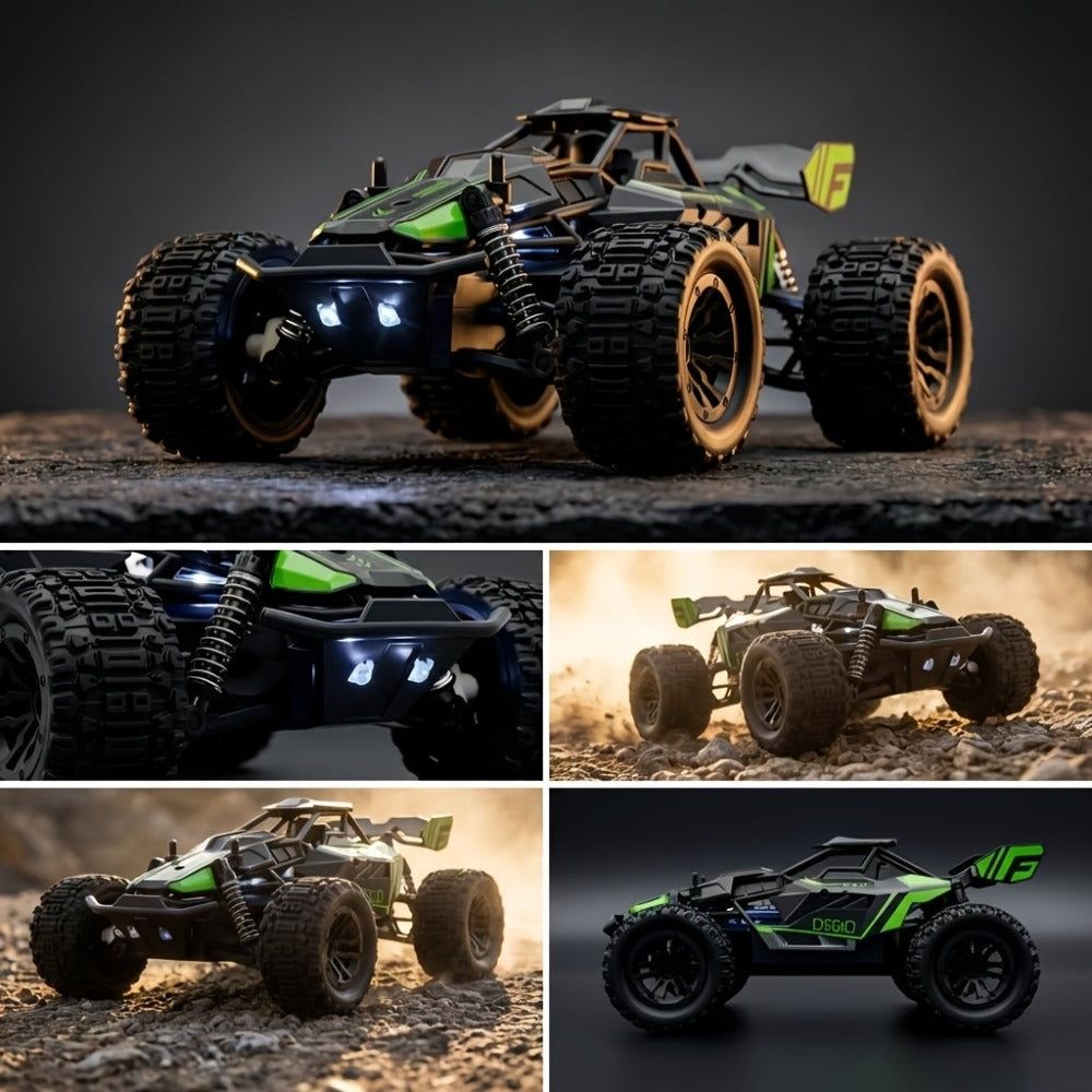 RC Monster Truck 1:20 Scale 4WD with LED Headlights, 2.4GHz All-Terrain Off-Road