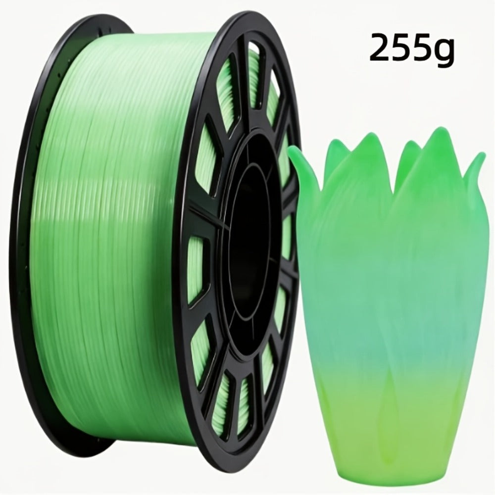 Gradient Rainbow PLA Filament 1.75mm 32 Colors – Shiny Multicolor Fast Color-Changing 250g Spool for FDM 3D Printers | Compatible with Creality Ender 3 Bambu Lab Prusa Anycubic | 3D Printing Filament