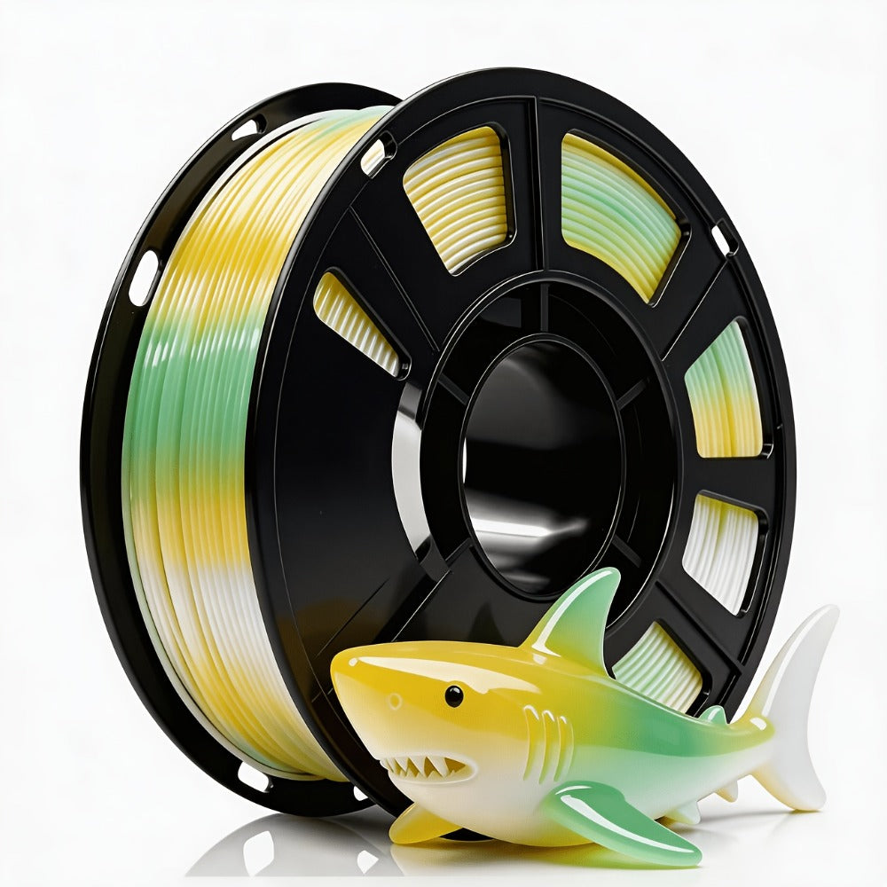 Rainbow PLA Filament 1.75mm Single Dual Triple Color Vacuum Packed – Neatly Wound High Precision ±0.02mm Smooth Printing 0.56lb 0.41lb | Rainbow Gradient PLA Spool for FDM 3D Printers Hobbyists