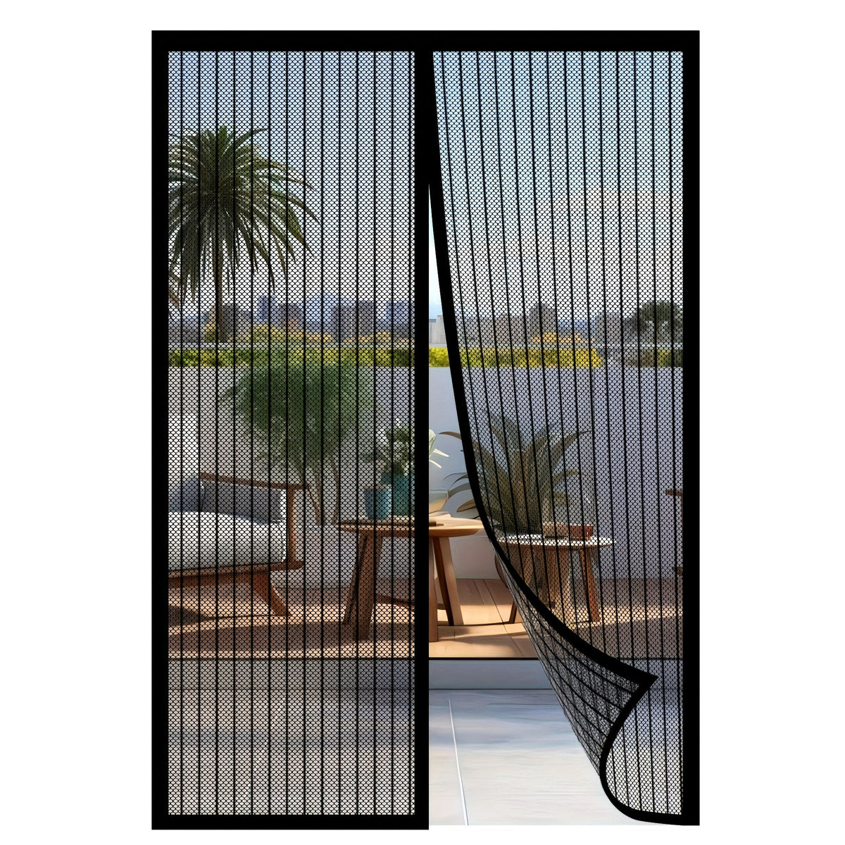 Magnetic Screen Door for Doorways – Heavy Duty Self-Sealing Mesh Door Screen with Magnetic Closure, Hands-Free, Pet & Kid Friendly, Durable Nylon, Fits Most Door Frames, Easy Install