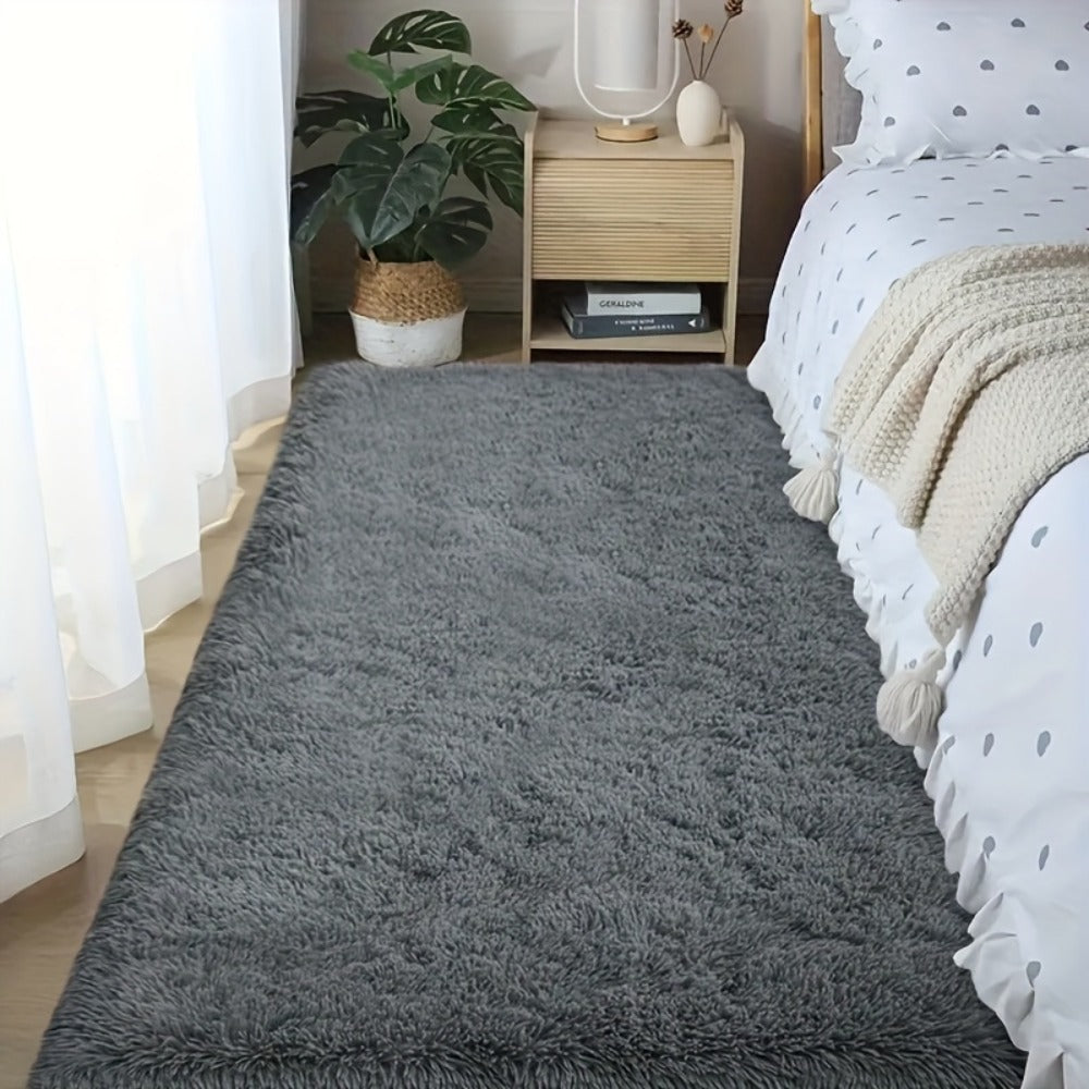 Tie-Dye Shaggy Fluffy Area Rug Non-Slip Machine Washable – Soft Plush Fuzzy Carpet for Bedroom, Living Room, Hallway & Dorm – 6 Colors, 4 Sizes: 2x6, 3x5, 6x9, 8x10 Ft