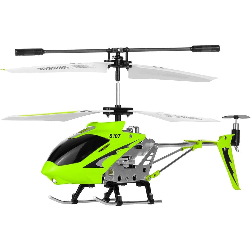 Syma S107G Indoor RC Helicopter 3.5CH Gyro Stabilizer USB Charger Spare Blade – Ready-to-Fly Remote Control Helicopter for Kids Beginners Adults Green White Blue Yellow Birthday Christmas Gift
