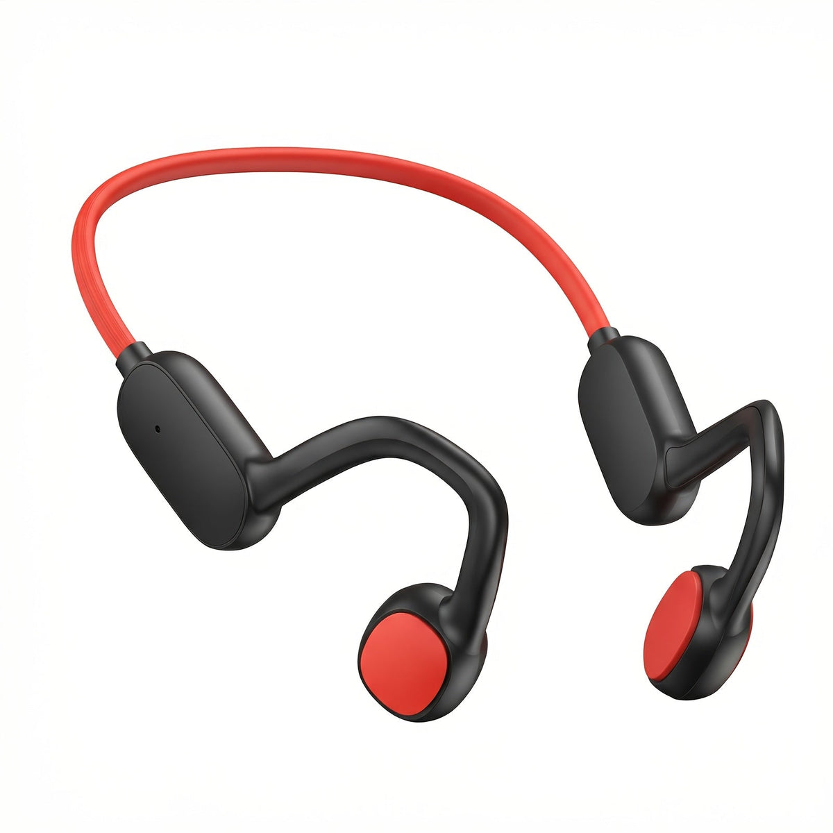 Kids Open Ear Headphones Air Conduction Wireless Bluetooth Headset Mic 20H Playtime Safe Hearing Protection Stereo Sound School Sports Outdoor Children Earphones Orange Red Green