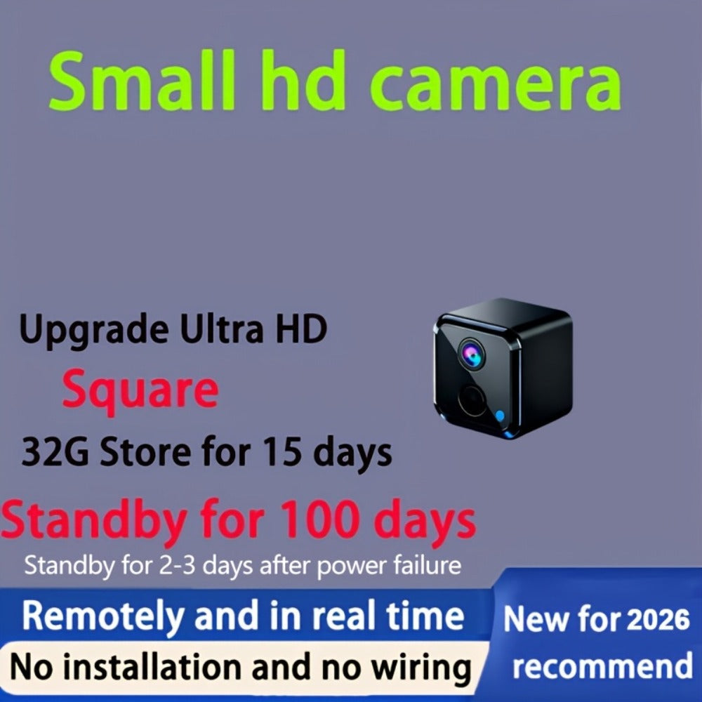 360-Degree Mini Smart WiFi Security Camera 1080P with Night Vision, Motion Detection Alarm, Pet Monitor & Nanny Cam – Battery or USB Powered, 2.4GHz & 5GHz, No Dead Angle Home Surveillance