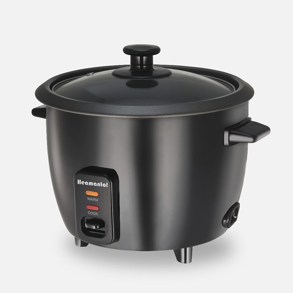 Rice Cooker & Yogurt Maker 3-Cup Nonstick – 1.5Qt Multicooker with Auto Keep Warm, One-Touch Operation, Stainless Steel Inner Liner & Steamer for Grain, Oatmeal & More