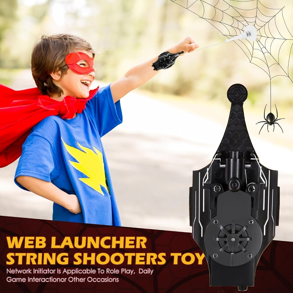 Spider Web Shooter Wrist Toy with Launcher, Suction Cup & Gloves