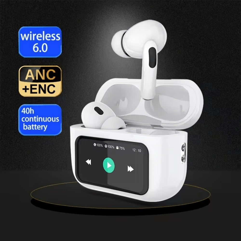 3-in-1 Wireless Earbuds Standard Translation Screen Model In-Ear Earphones Charging Case HD Calling Long Battery Life Ergonomic Compact Lightweight for Learning Study Travel Daily Use