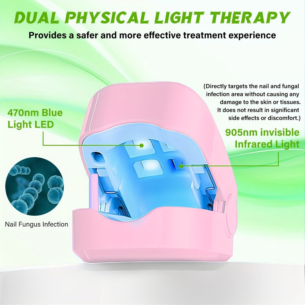 Nail Fungus Laser Device FDA Cleared 7-Minute Home Treatment for Toenail Fingernail Fungal Infections Portable Nail Care Device Fast-Acting Laser Nail Treatment