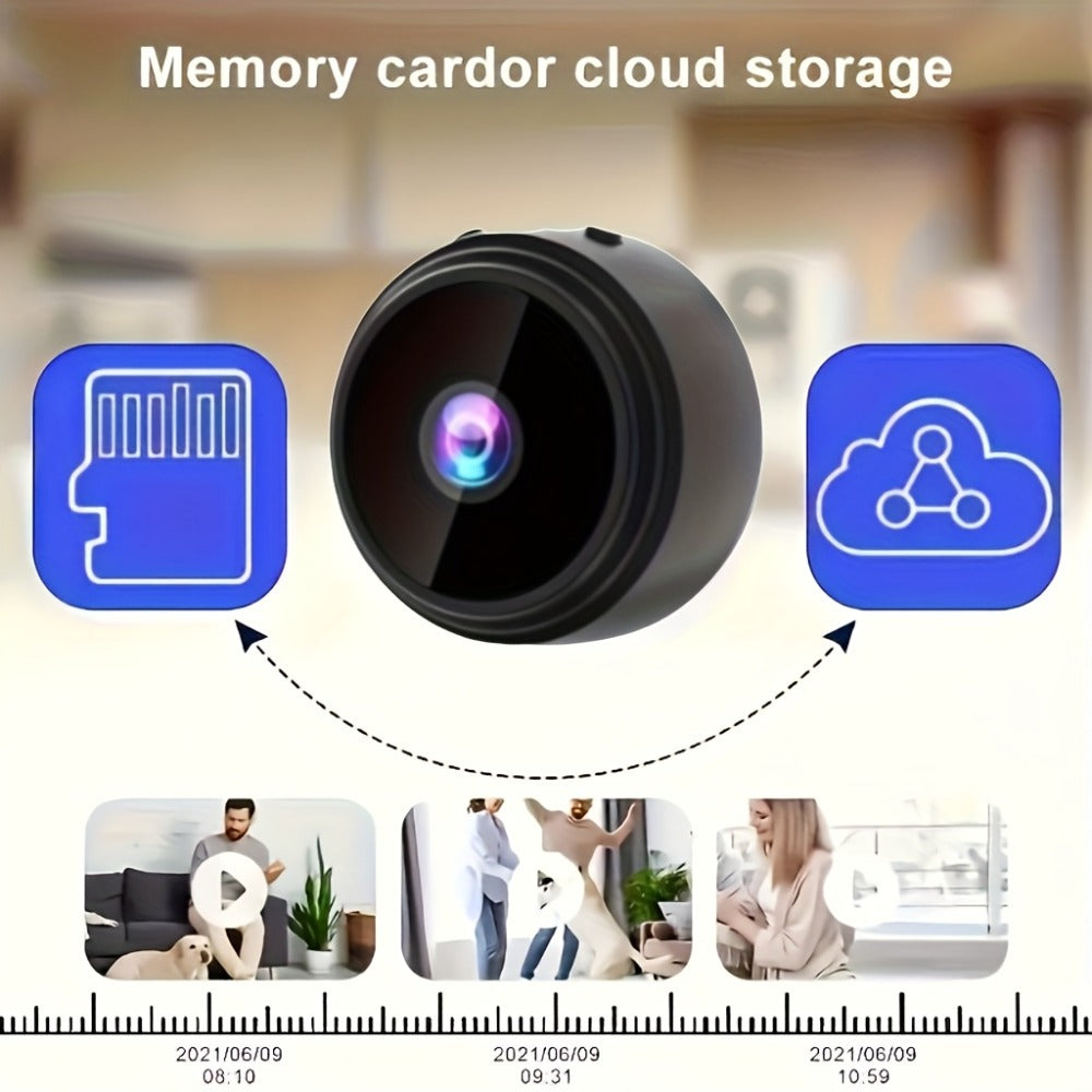 1080P Mini WiFi Security Camera 4 Pack with Night Vision & Motion Detection – 150° Rotation, Wide Angle, Indoor Compact Wireless Camera, Baby Pet Monitor, Cloud & SD Storage