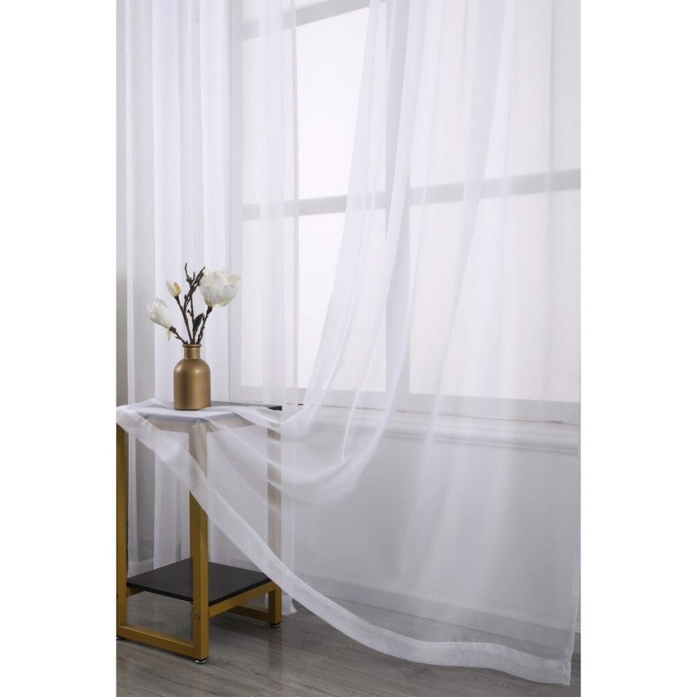 Sheer Curtains 2 Panels Rod Pocket – Light Filtering Privacy Window Drapes for Living Room Bedroom Modern Home Decor