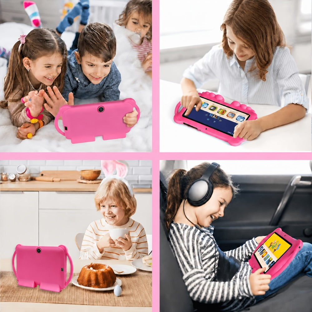 Kids Tablet 7 Inch Android 14 with 4GB RAM 32GB ROM, IPS Eye Protection Screen, Parental Controls & Pre-Installed Apps – WiFi Learning Tablet for Boys & Girls Ages 3-10